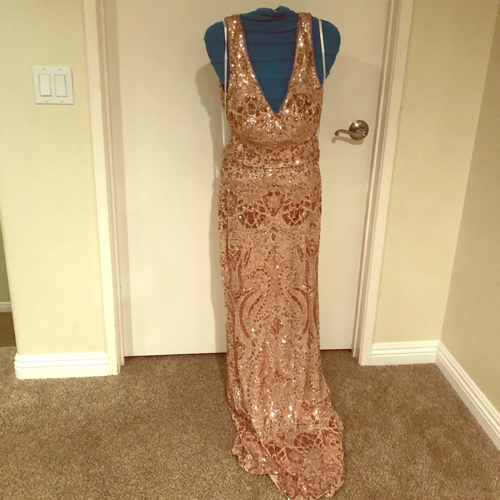 Rose gold dress by Aqua